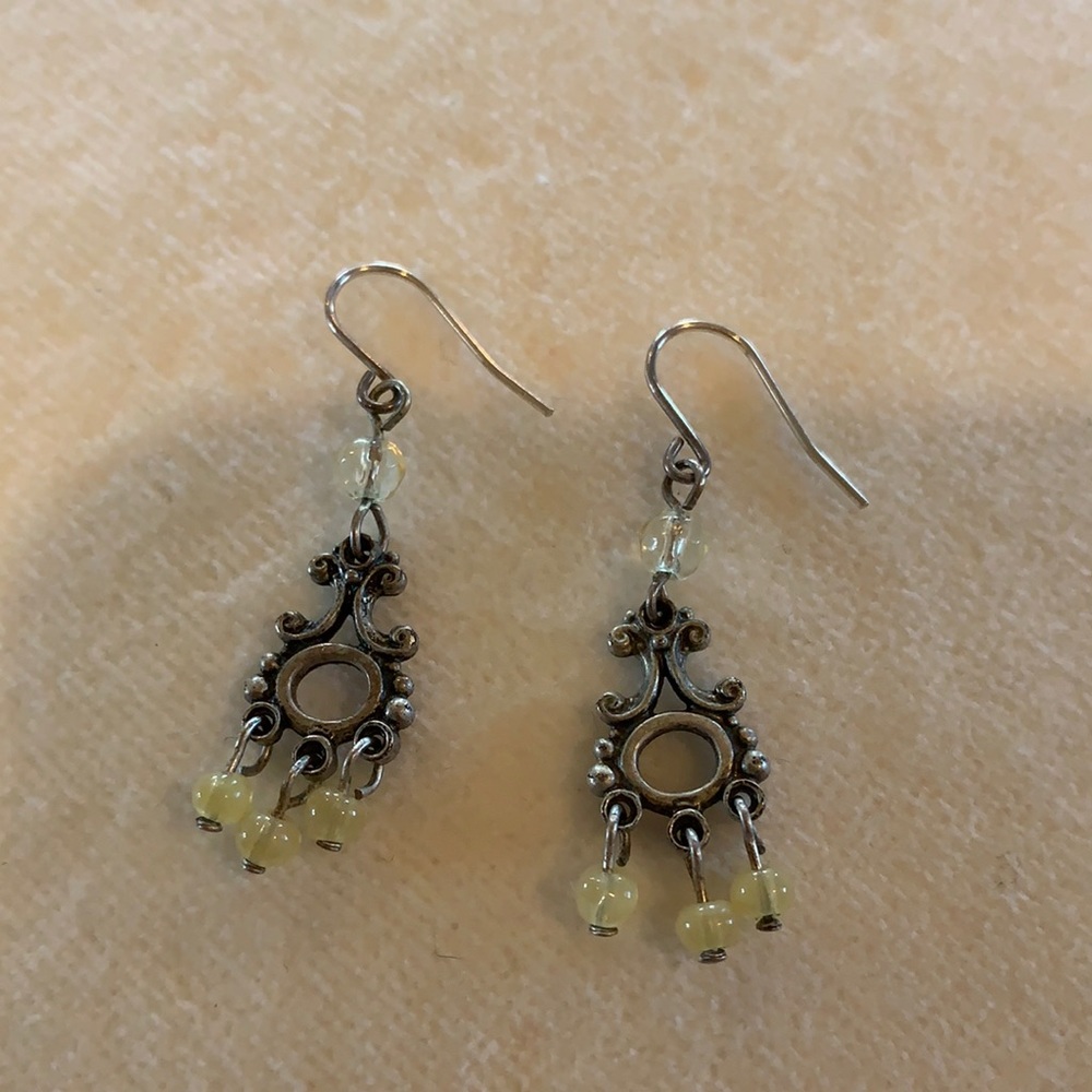American Eagle Outfitters vintage looking gold and bead drop earrings